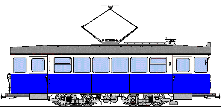 Triebwagen K1.8, K2.10 
(Zeichnung: Richard Feichtenschlager)