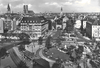 Sendlinger Tor-Platz um 1960, E/f+M7M-Züge, 
© Sammlung Richard Feichtenschlager