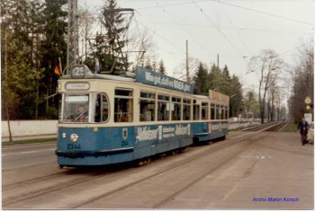M 3.64 2344 Großhesseloher Brücke Linie E25 nach Grünwald; Foto: Archiv Martin Korsch