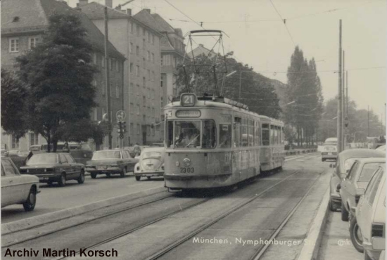 M3.64 2303, Nymphenburger Strae, Linie 21; Archiv Martin Korsch